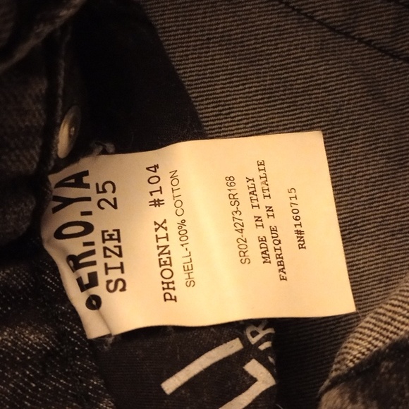 New! SER.O.YA Revolve Alli Distressed Denim Mini Skirt in Phoenix Black size 25 - Picture 3 of 9